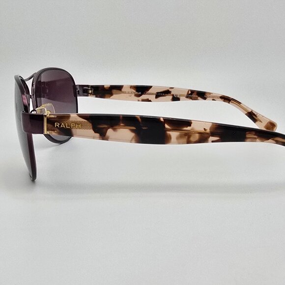 Ralph Lauren RA4096 249/62 Rose Tortoise Polarized Purple Len Aviator Sunglasses - Picture 4 of 16